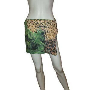 Vintage Animal Print Swim Skirt Cover Up - image 1